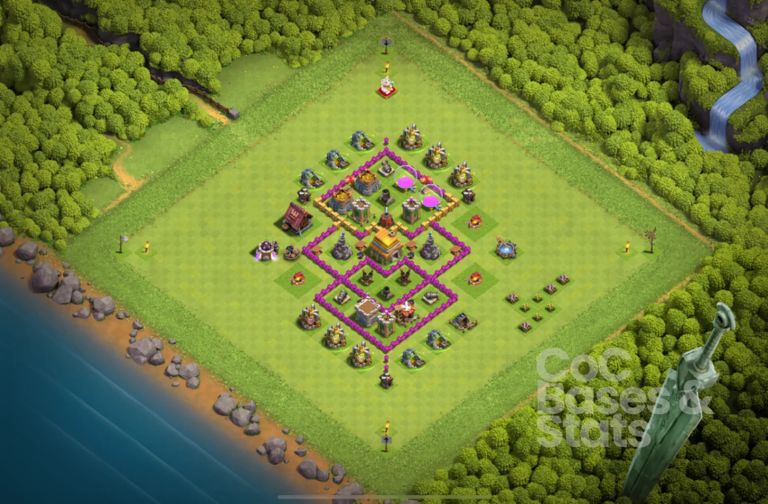 Village layout for Town Hall 6