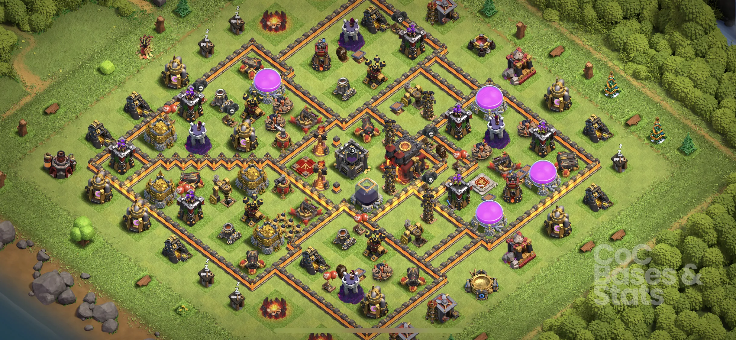 Village layout for Town Hall 10