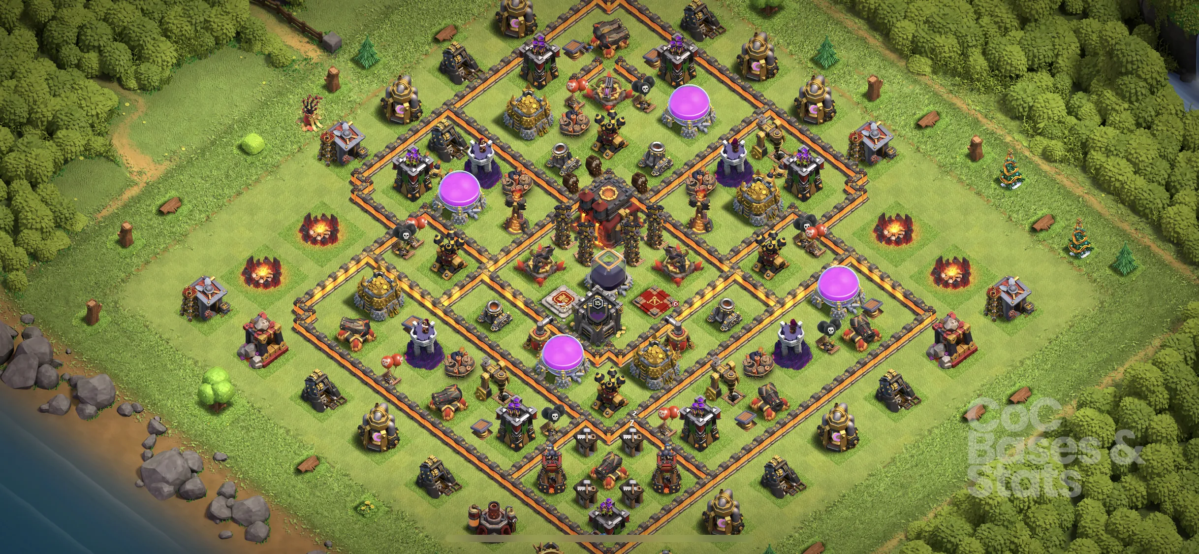 Village layout for Town Hall 10