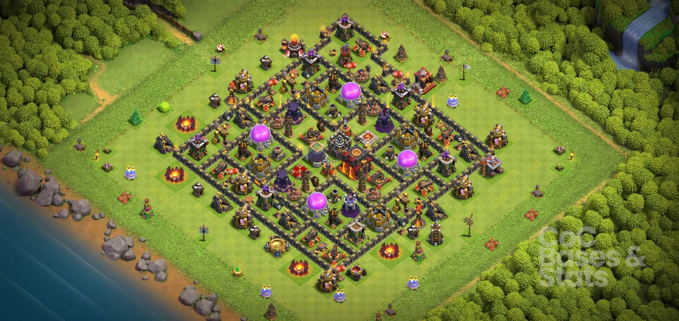 Village layout for Town Hall 10