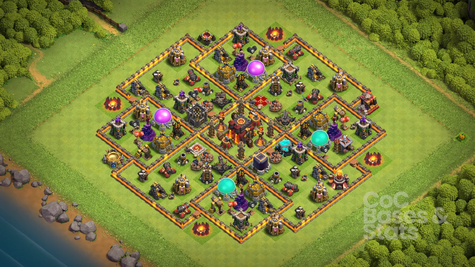 Village layout for Town Hall 10