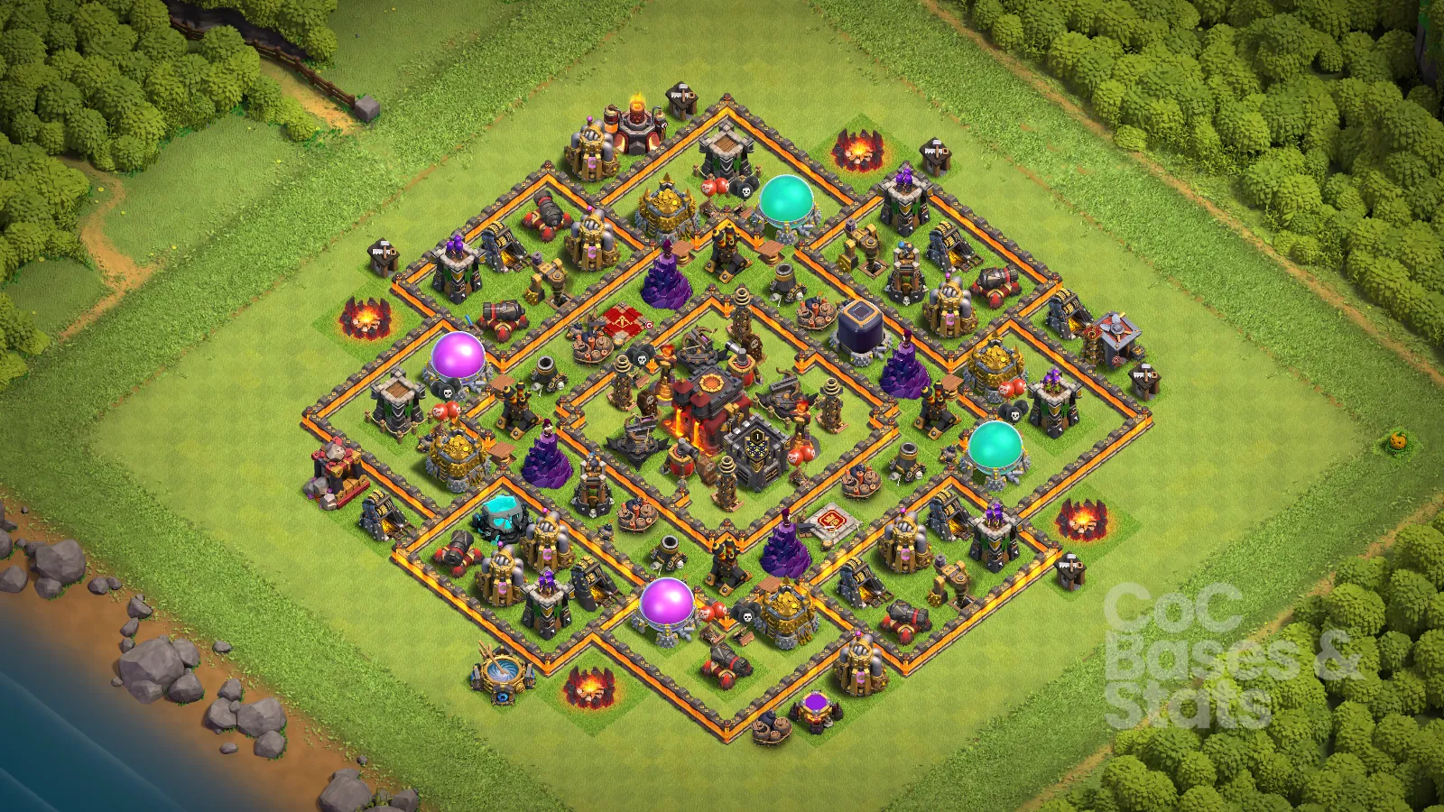 Village layout for Town Hall 10