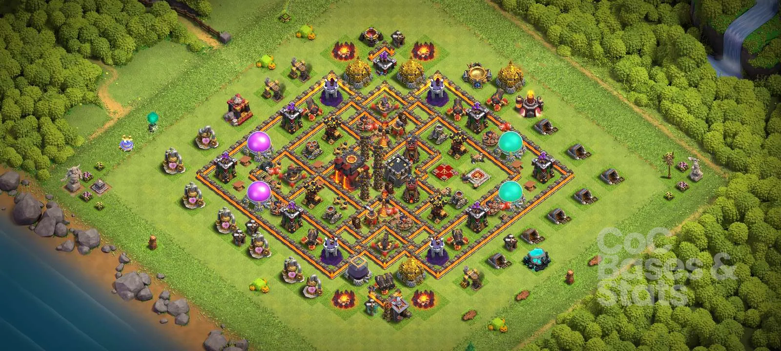 Village layout for Town Hall 10