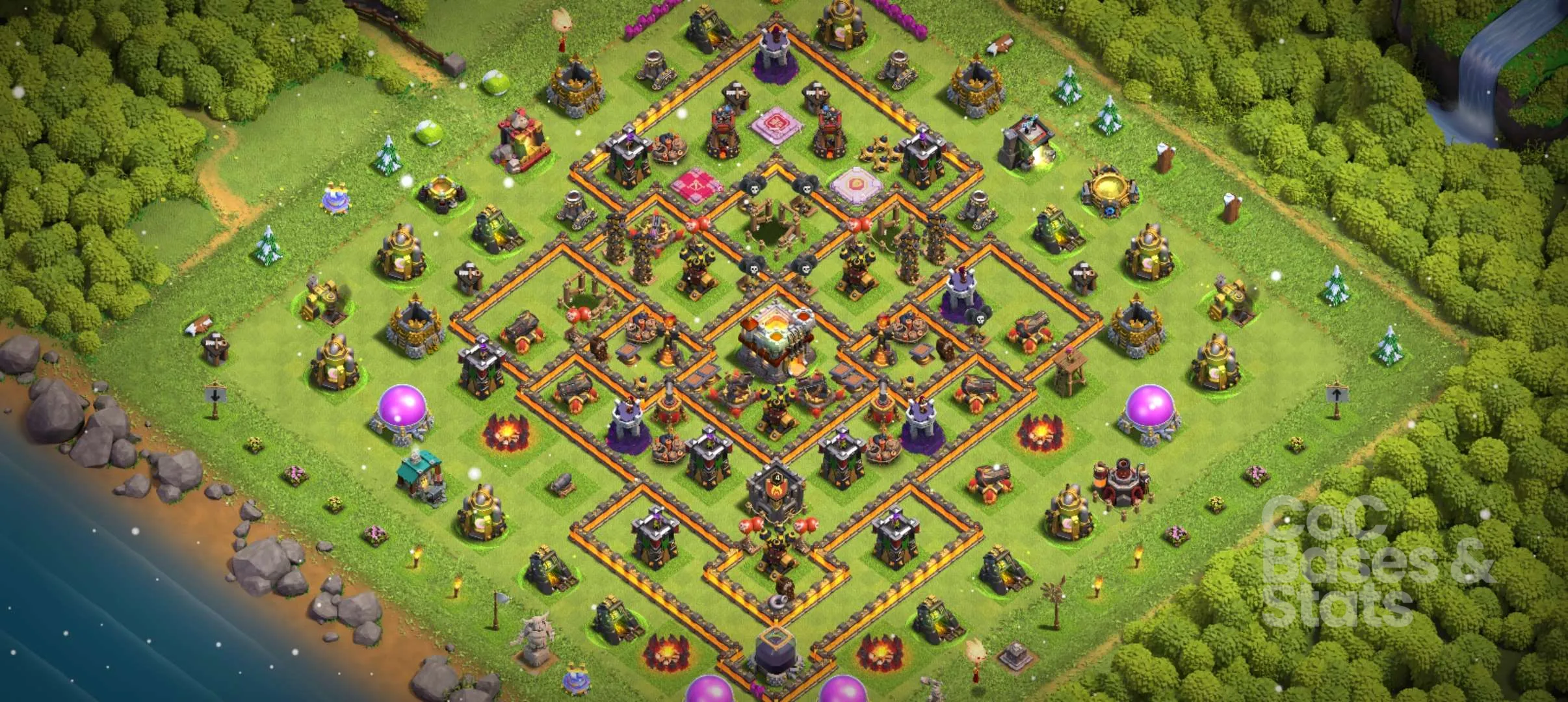 Village layout for Town Hall 11