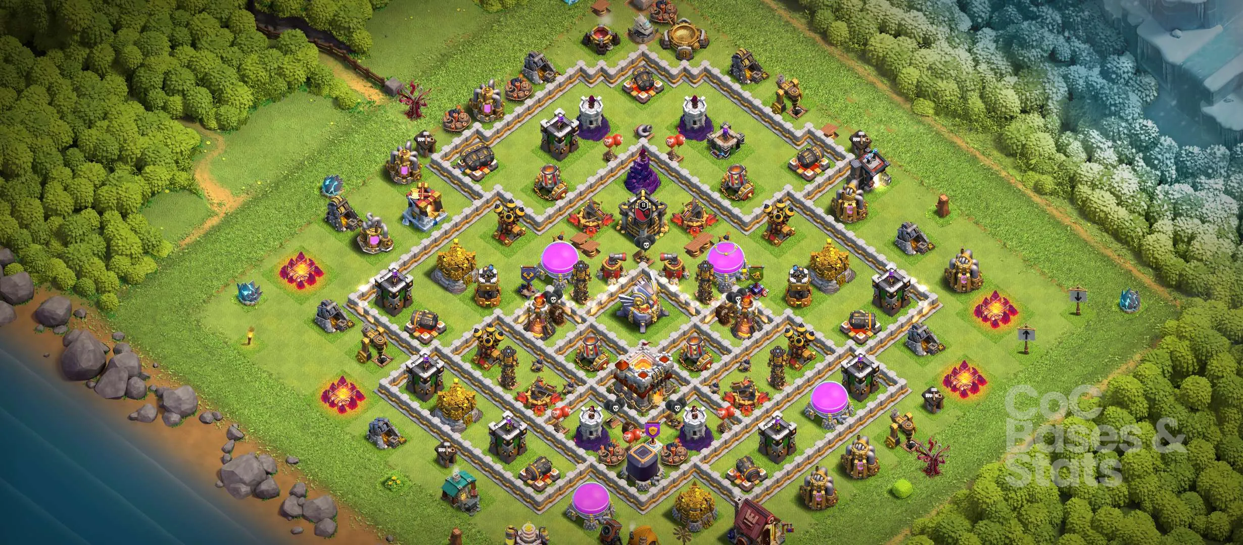 Village layout for Town Hall 11