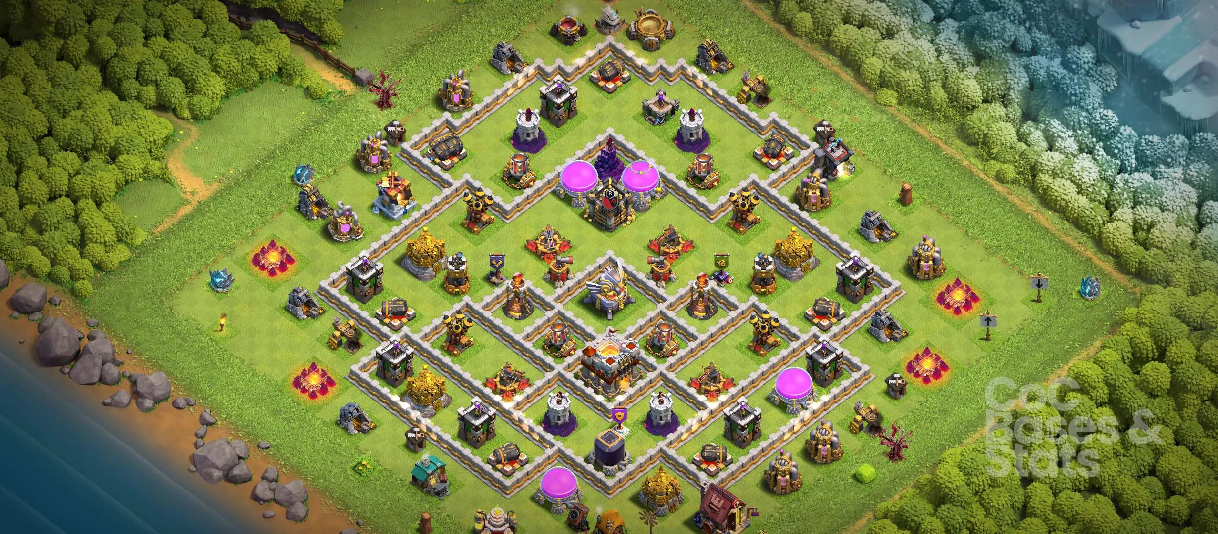 Village layout for Town Hall 11