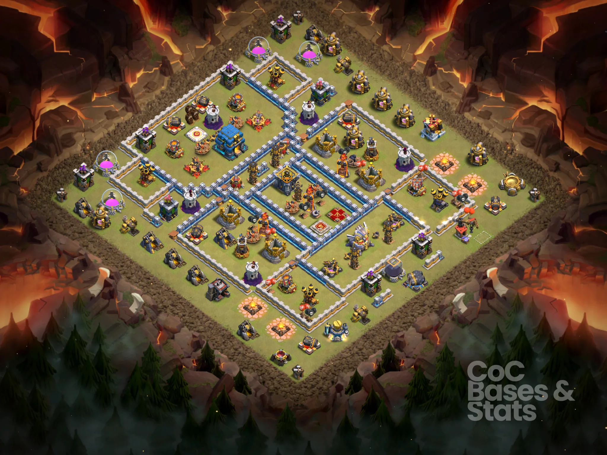 Village layout for Town Hall 12