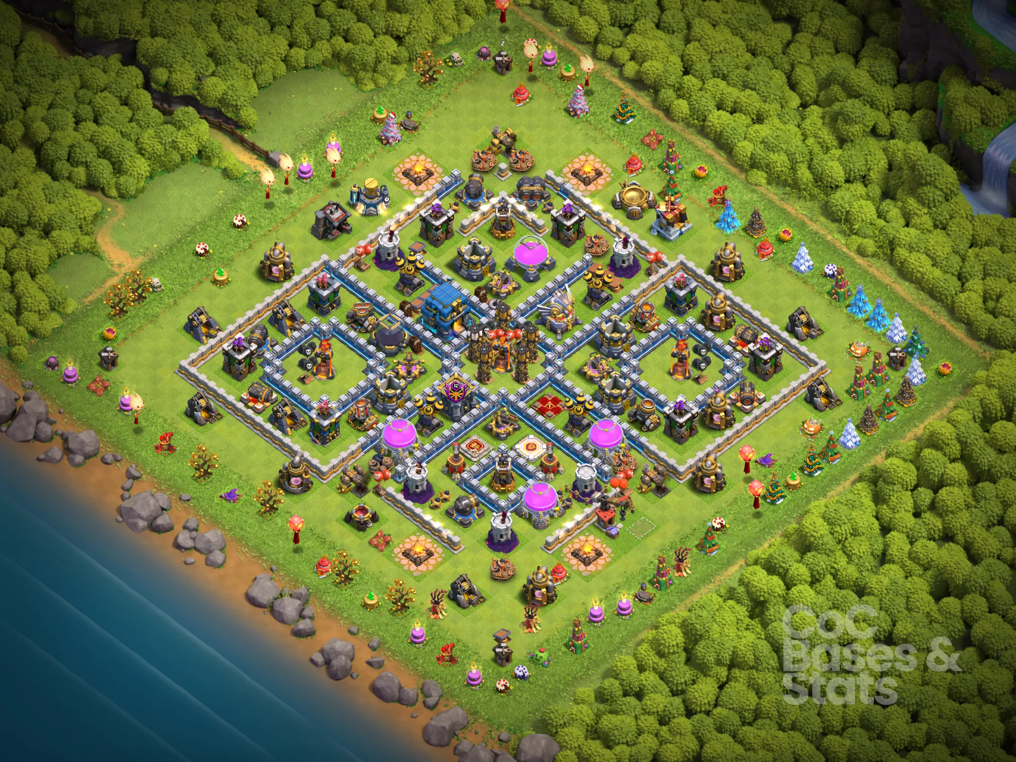 Village layout for Town Hall 12