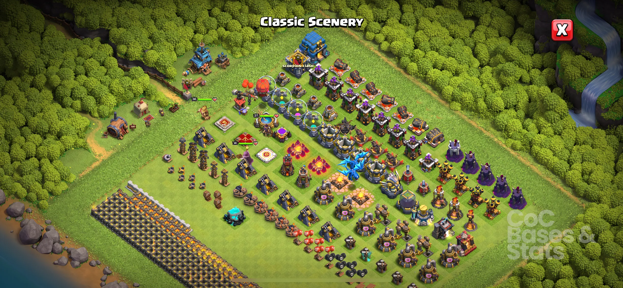 Village layout for Town Hall 12