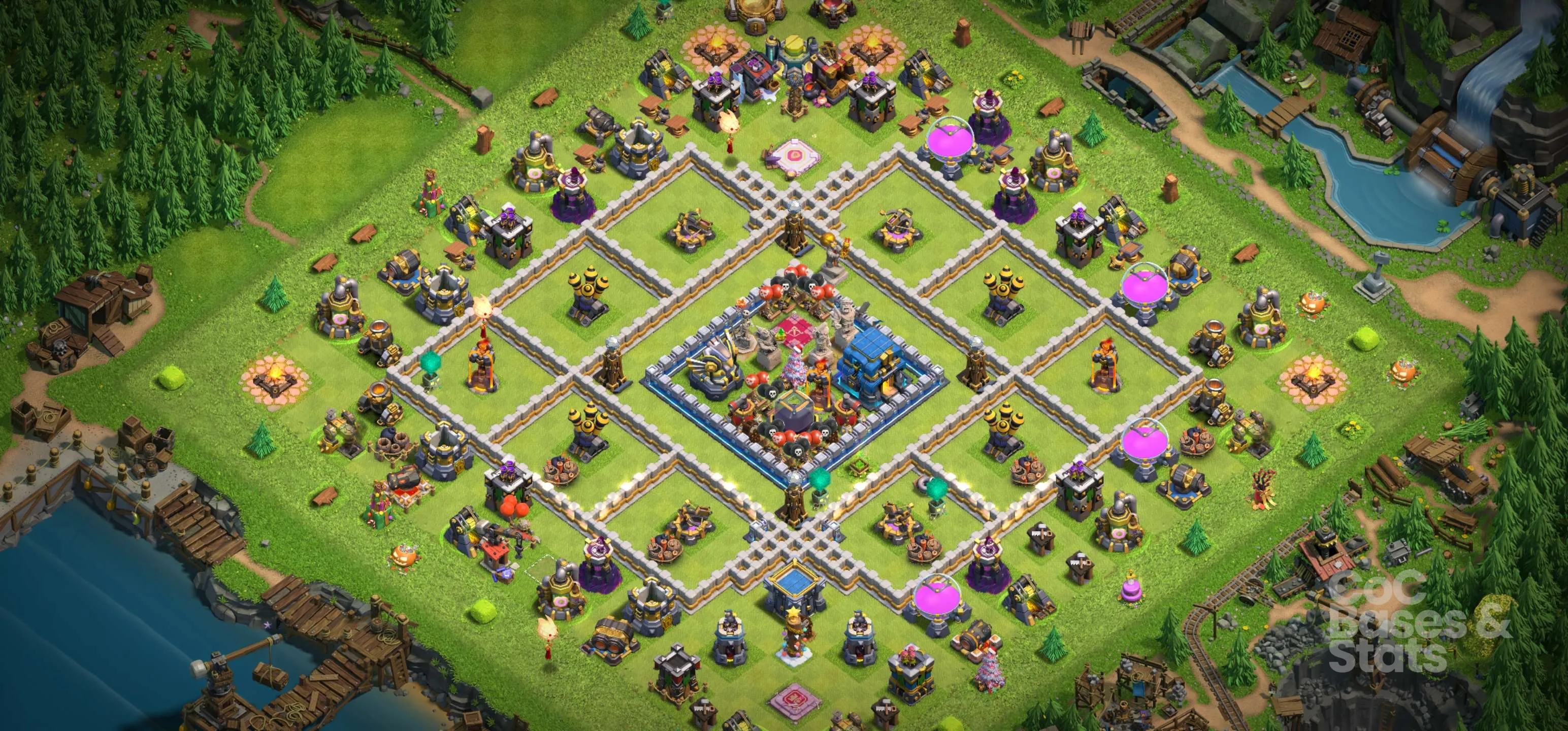 Village layout for Town Hall 12