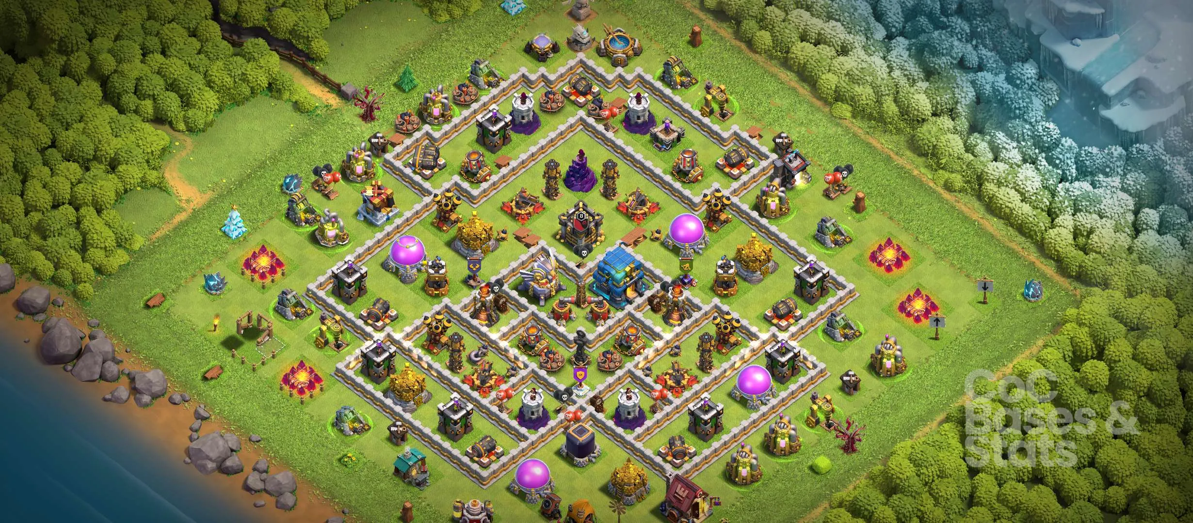 Village layout for Town Hall 12