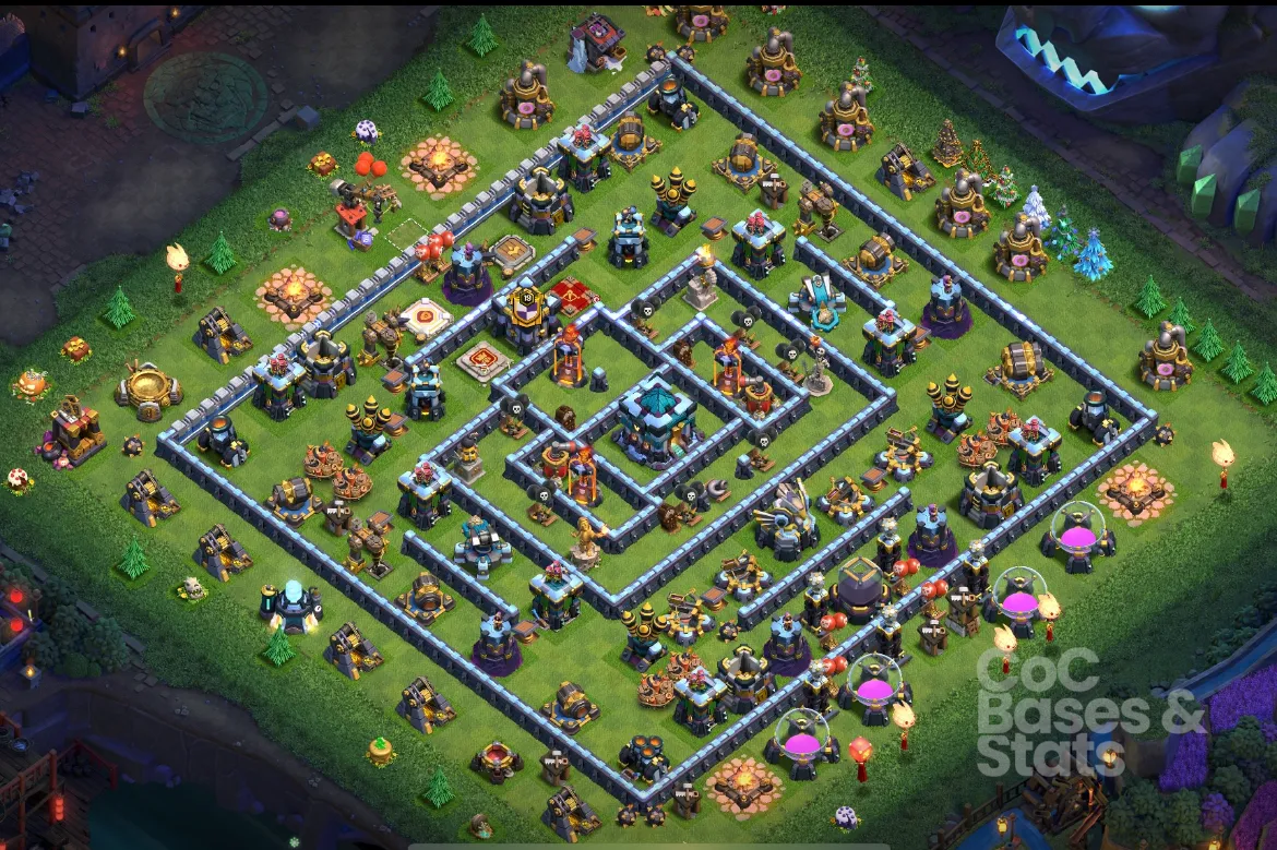 Village layout for Town Hall 13
