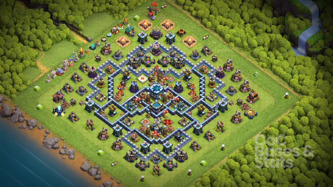 Village layout for Town Hall 13