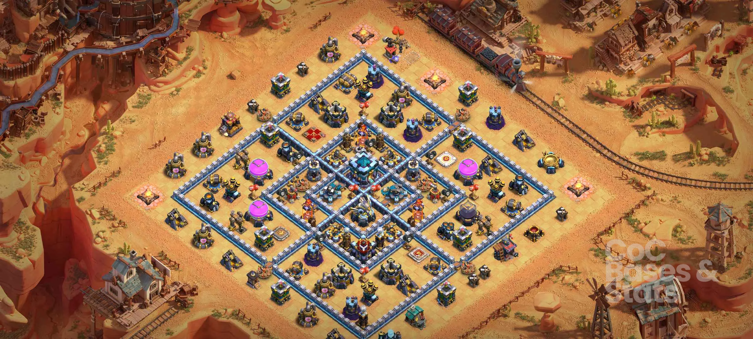 Village layout for Town Hall 13