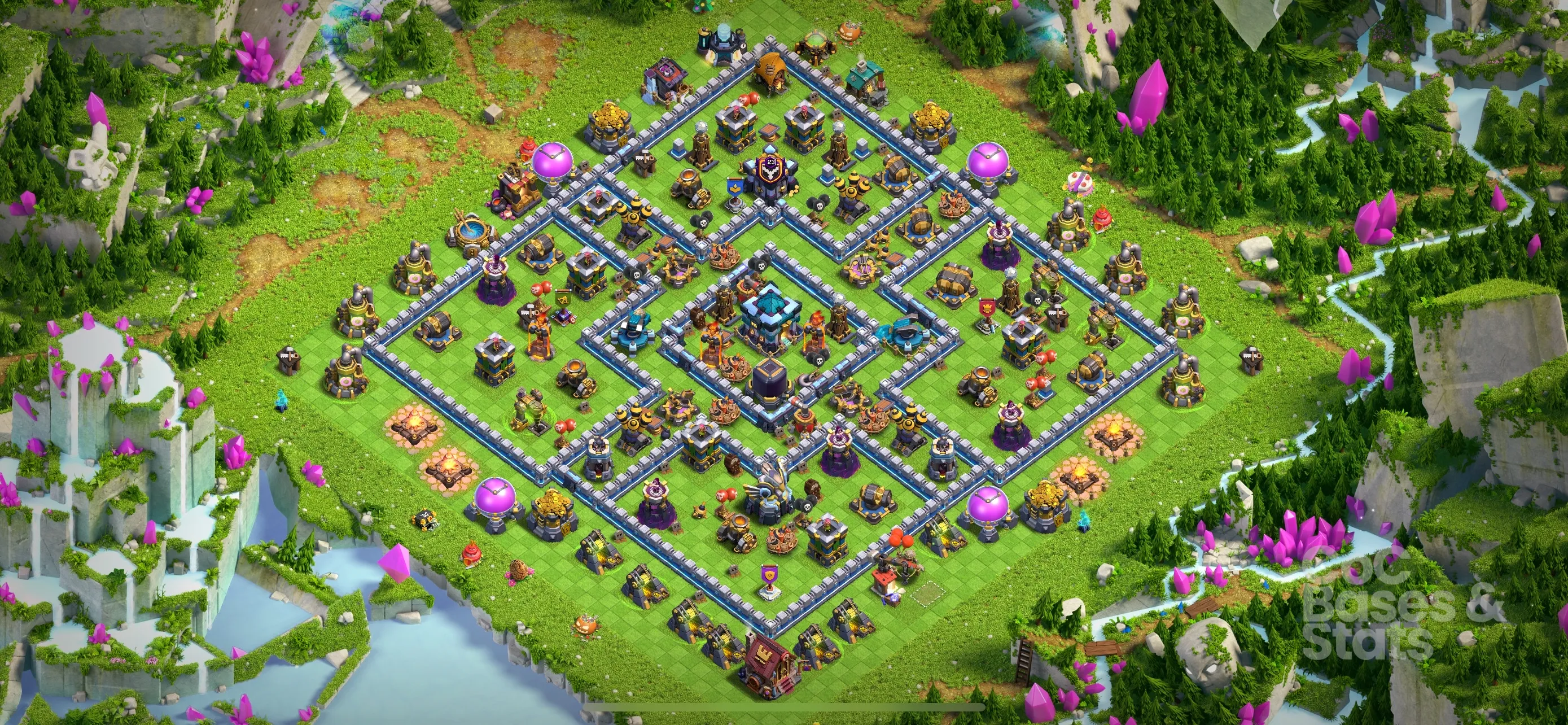 Village layout for Town Hall 13