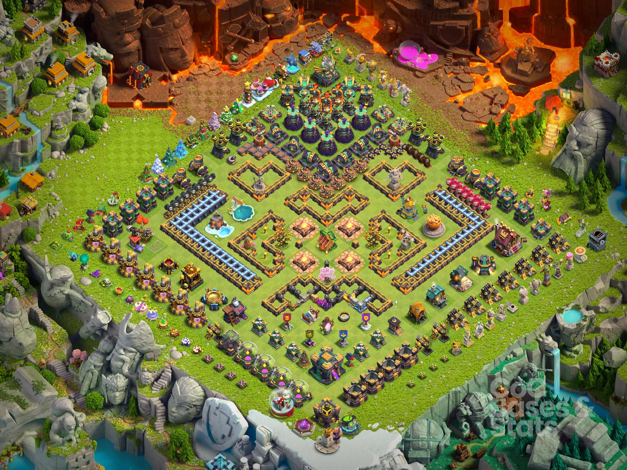 Village layout for Town Hall 14