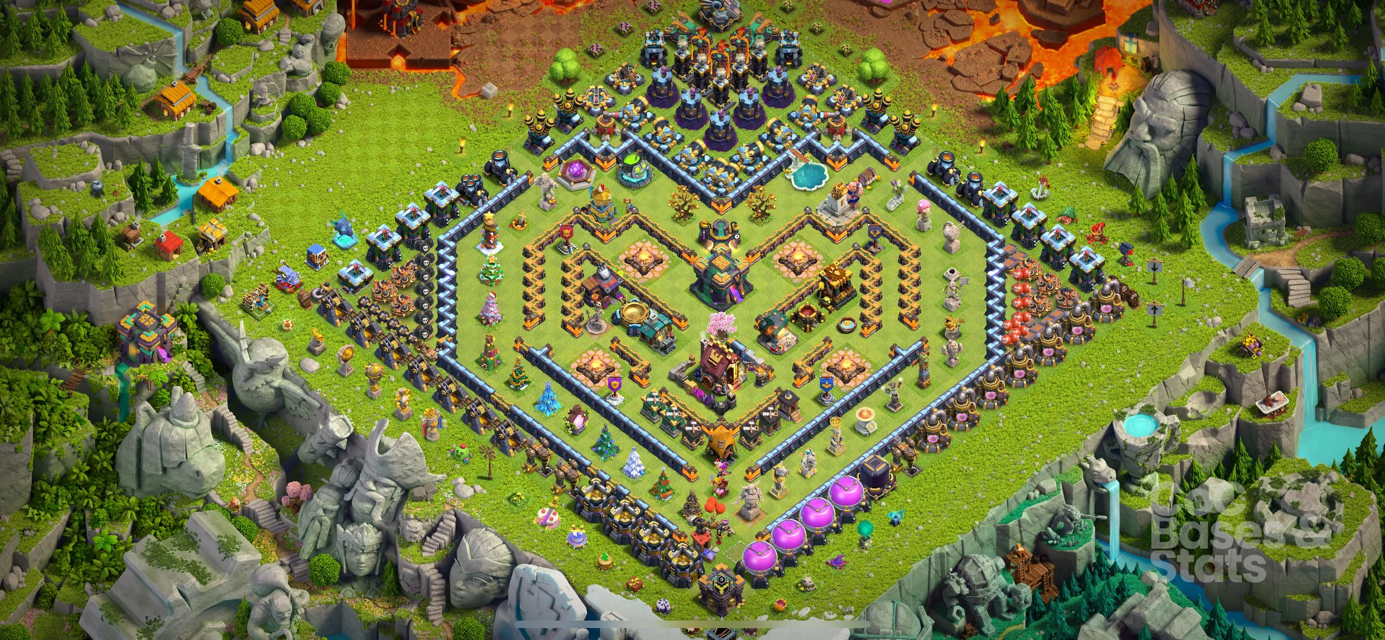 Village layout for Town Hall 14