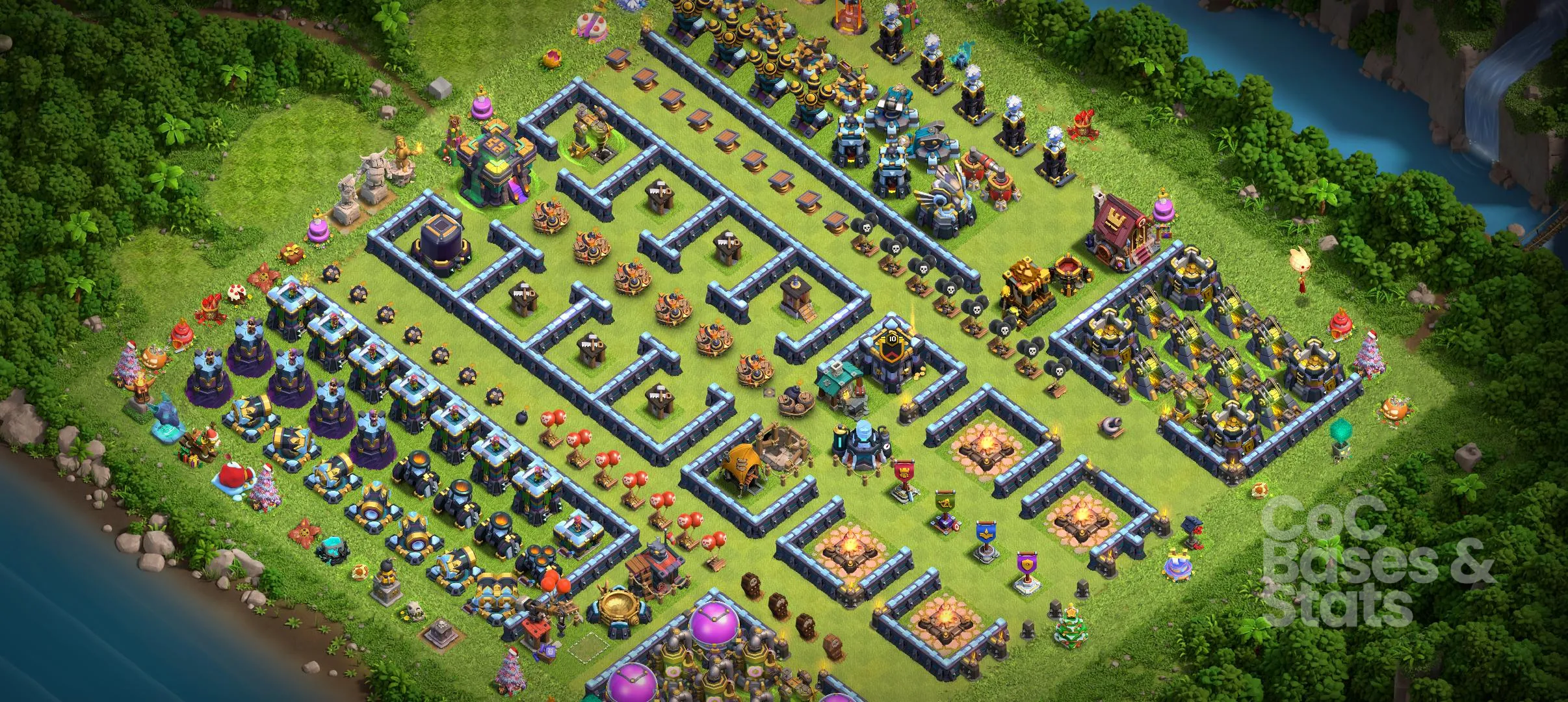 Village layout for Town Hall 14