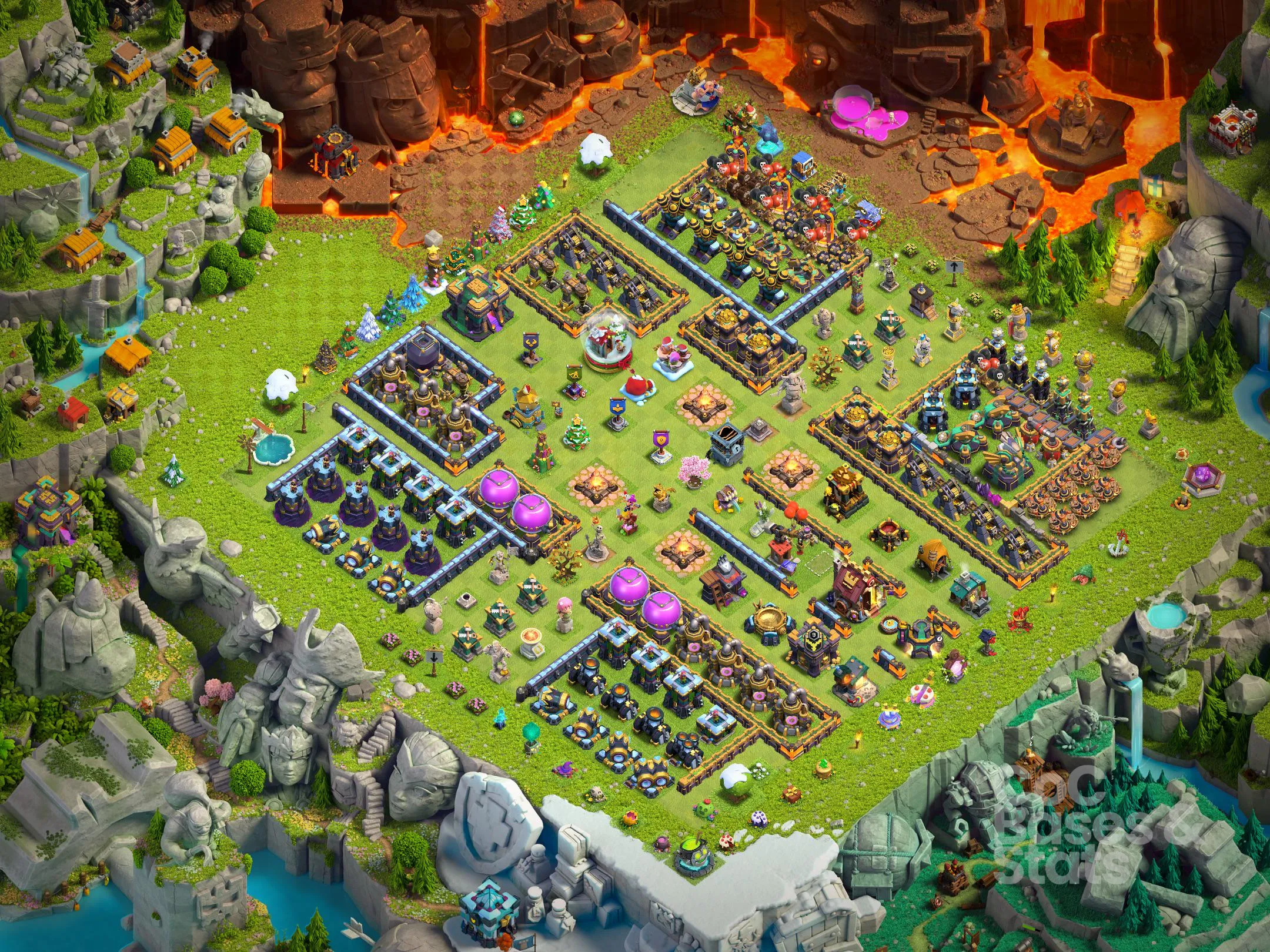 Village layout for Town Hall 14