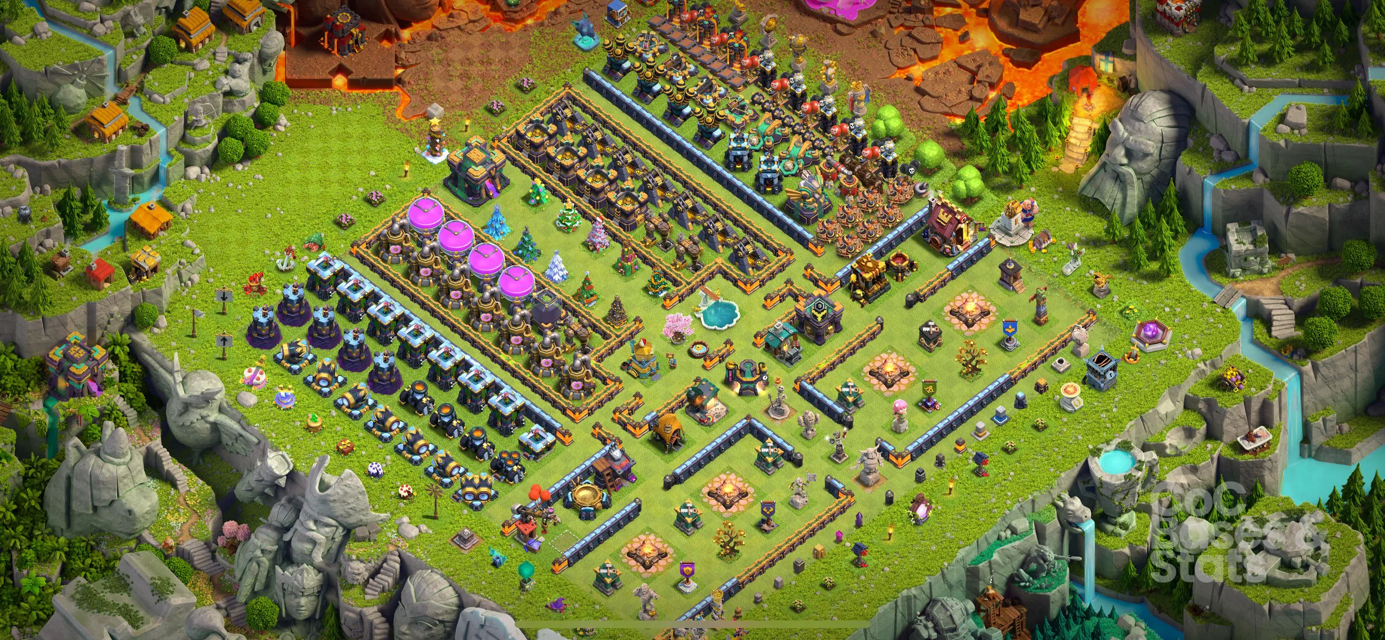 Village layout for Town Hall 14