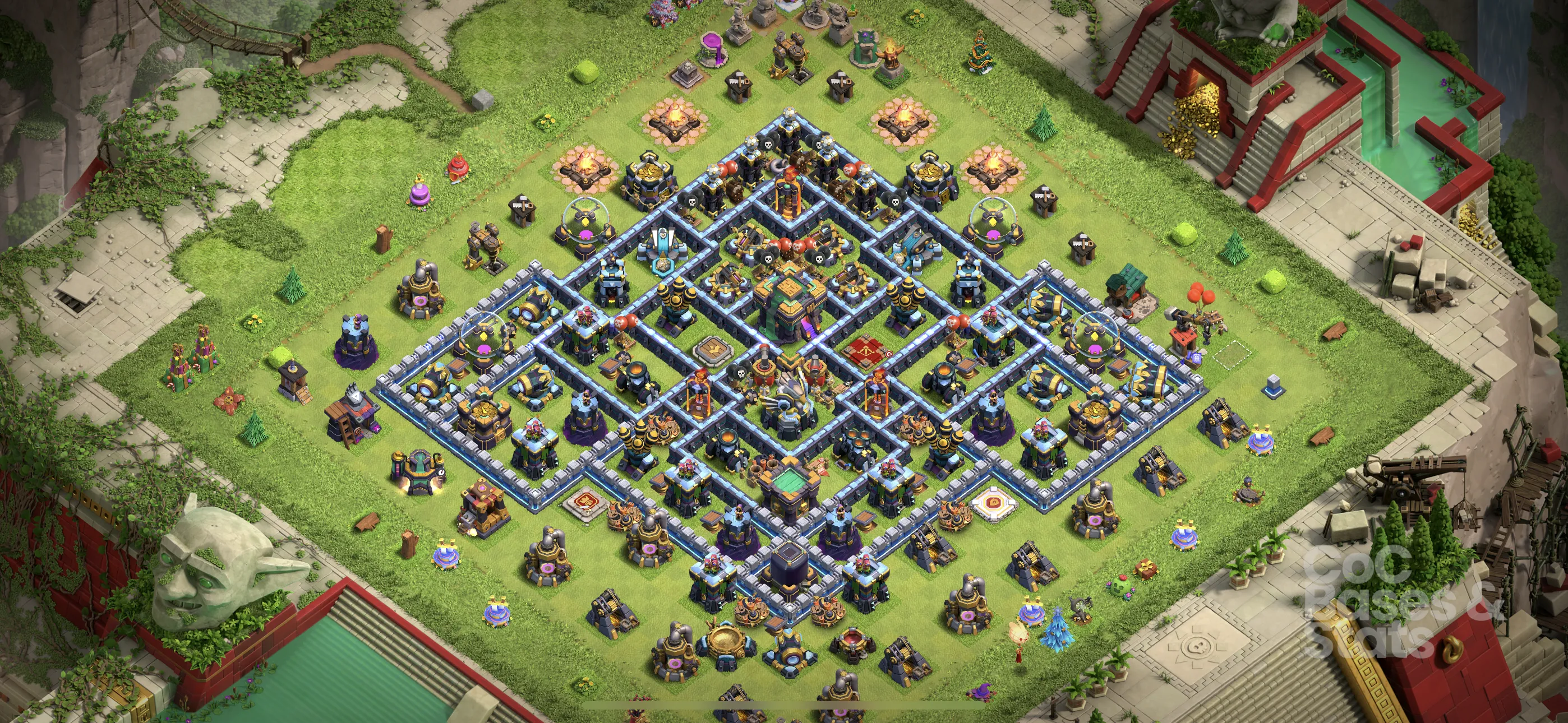 Village layout for Town Hall 14
