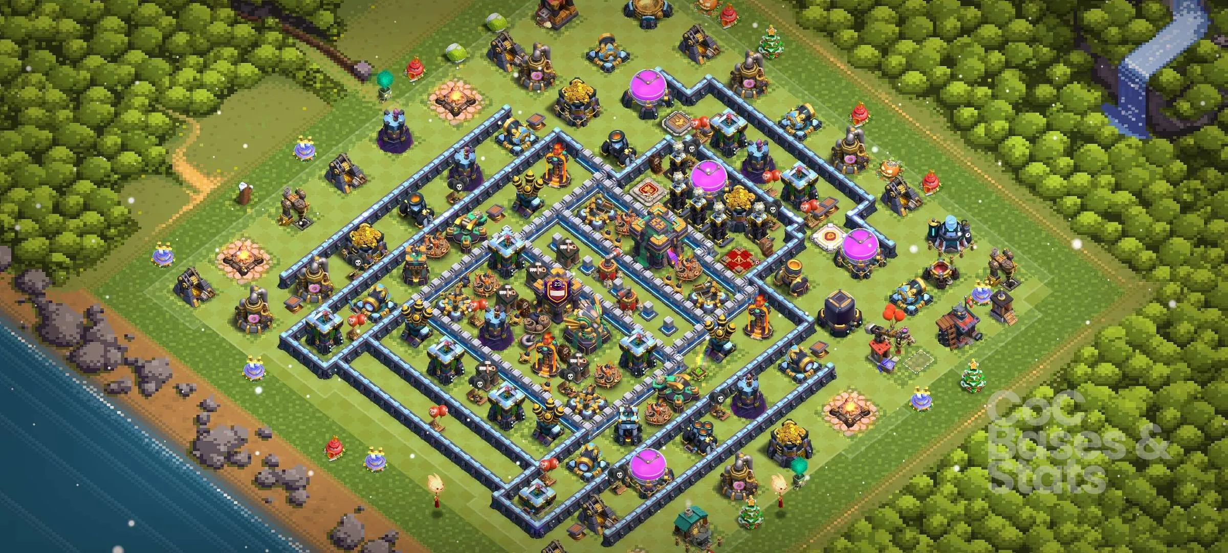 Village layout for Town Hall 14