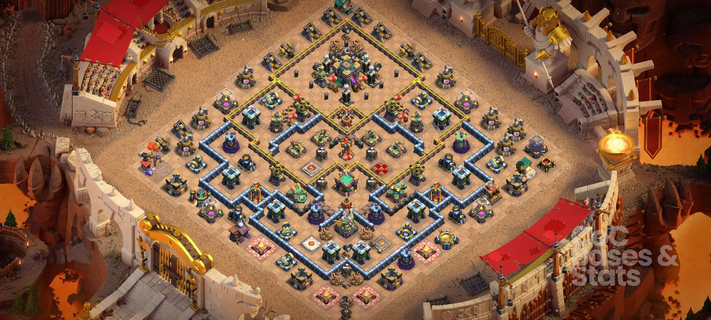 Village layout for Town Hall 14