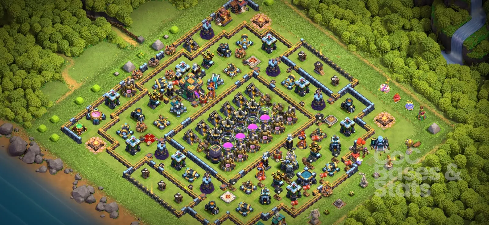 Village layout for Town Hall 14