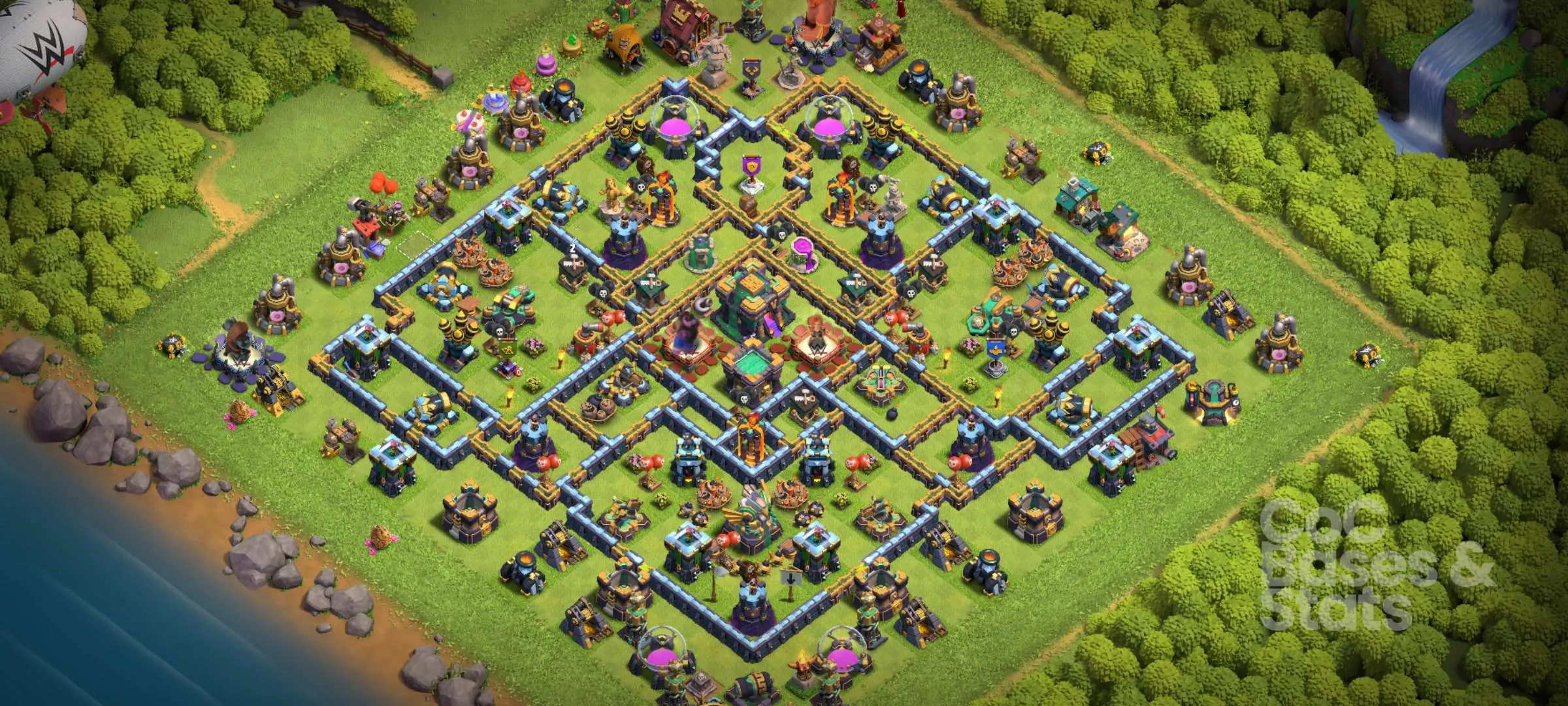 Village layout for Town Hall 14