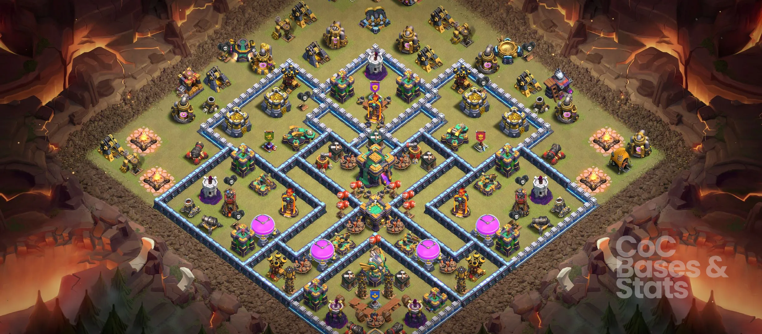 Village layout for Town Hall 14