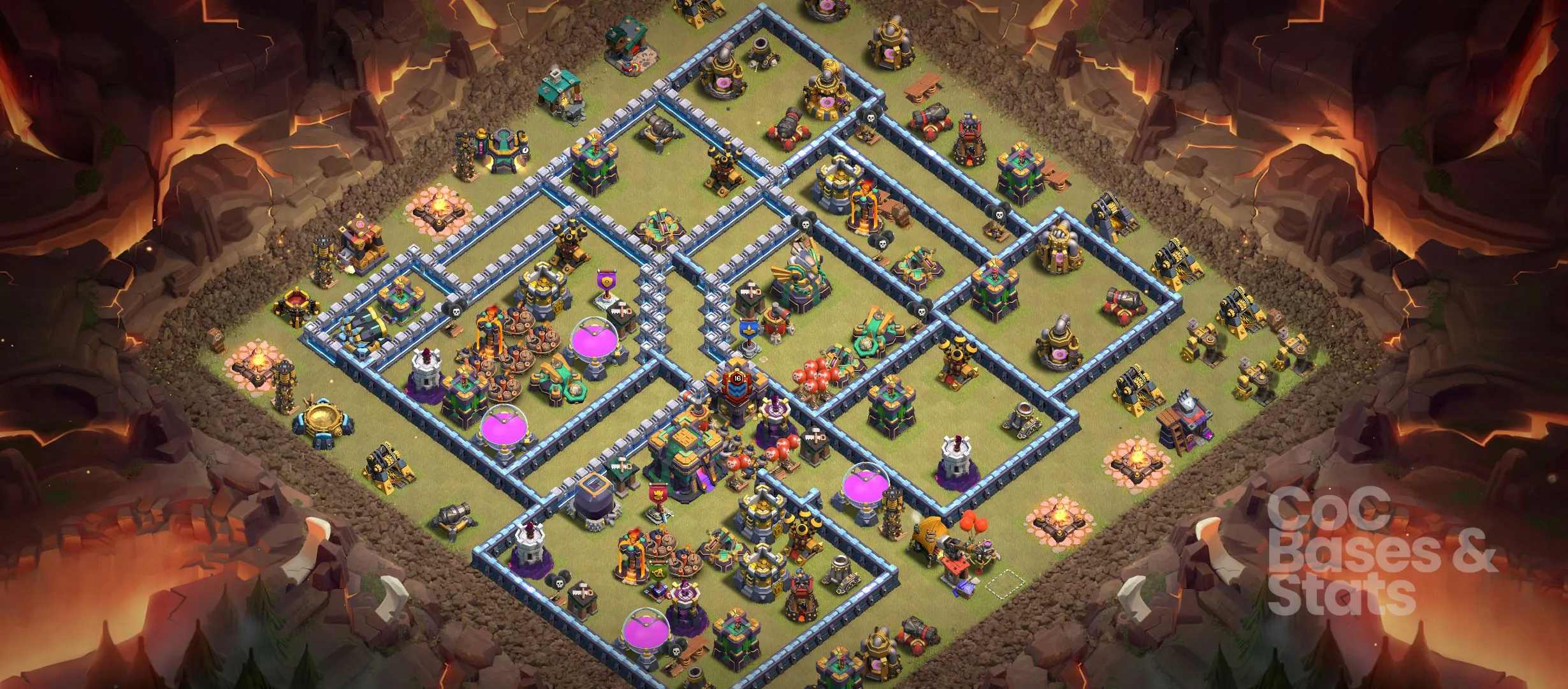 Village layout for Town Hall 14
