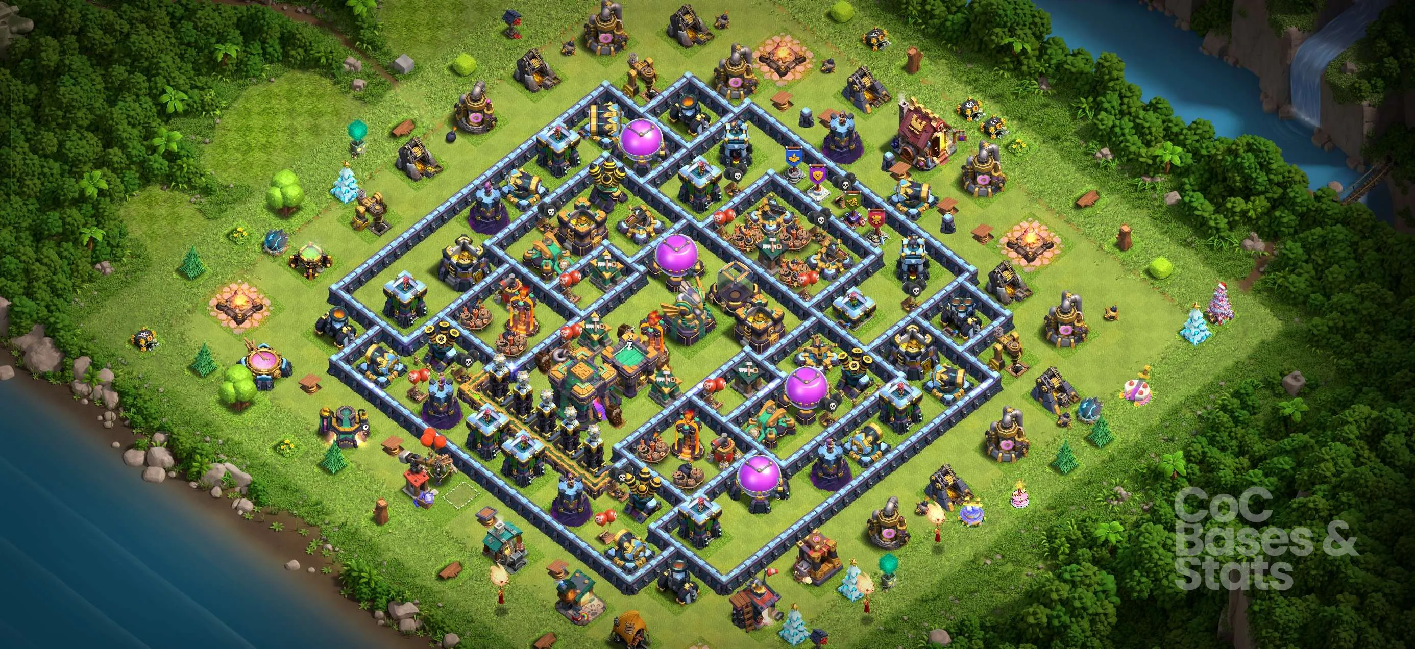 Village layout for Town Hall 14