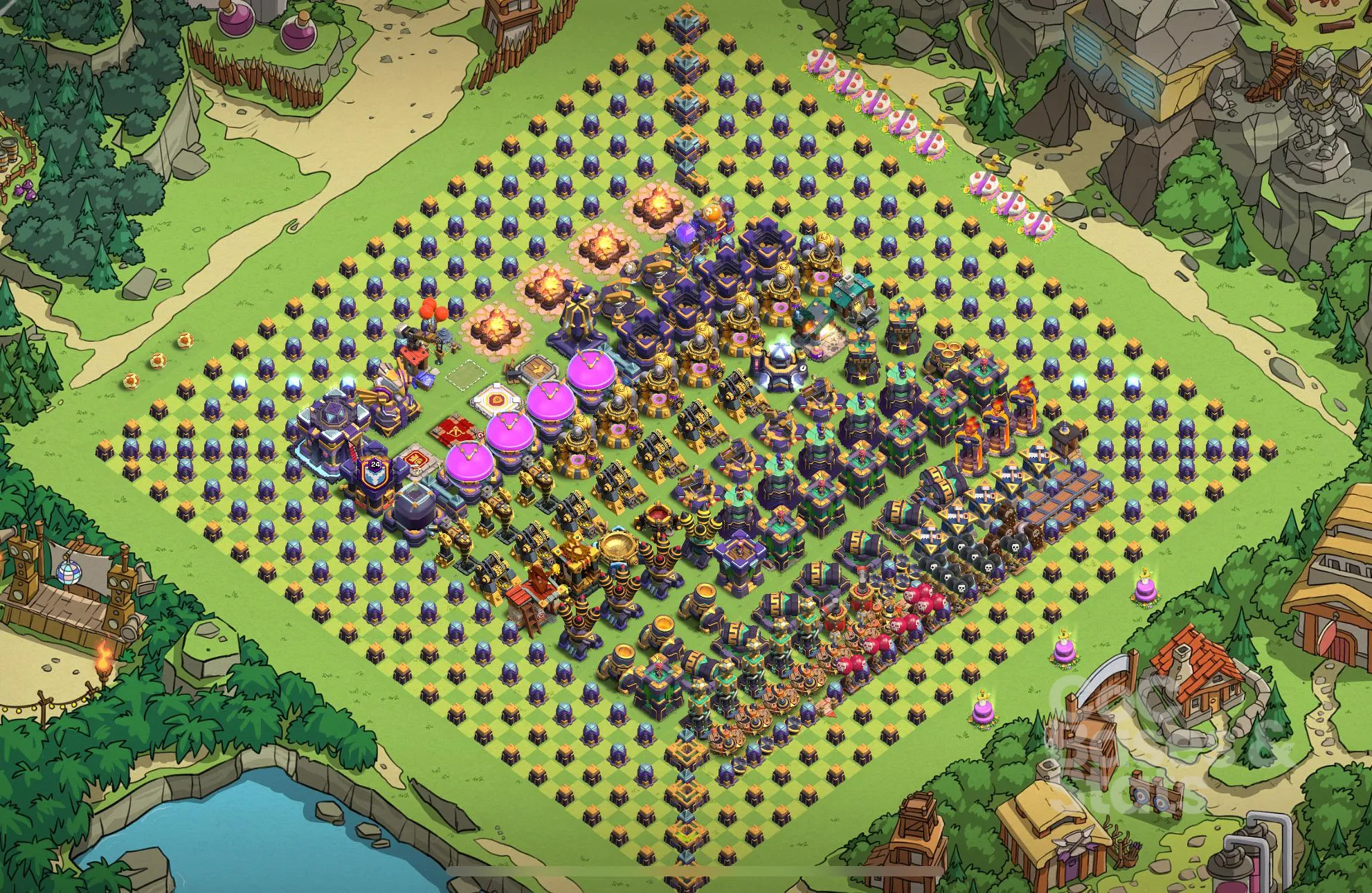 Village layout for Town Hall 15