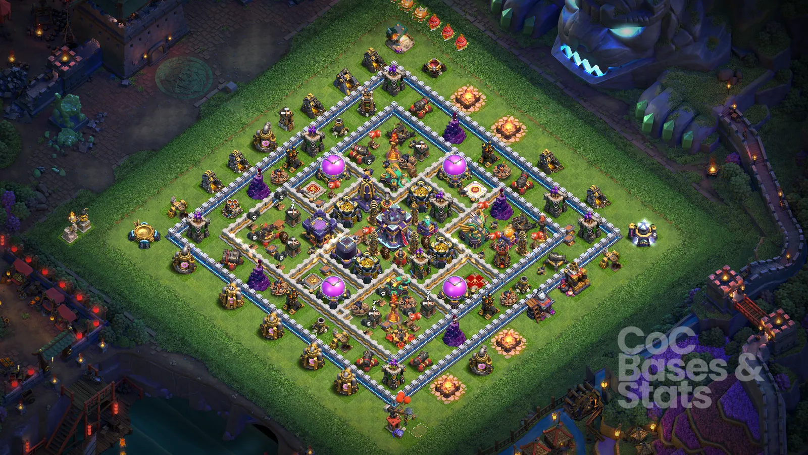 Village layout for Town Hall 15