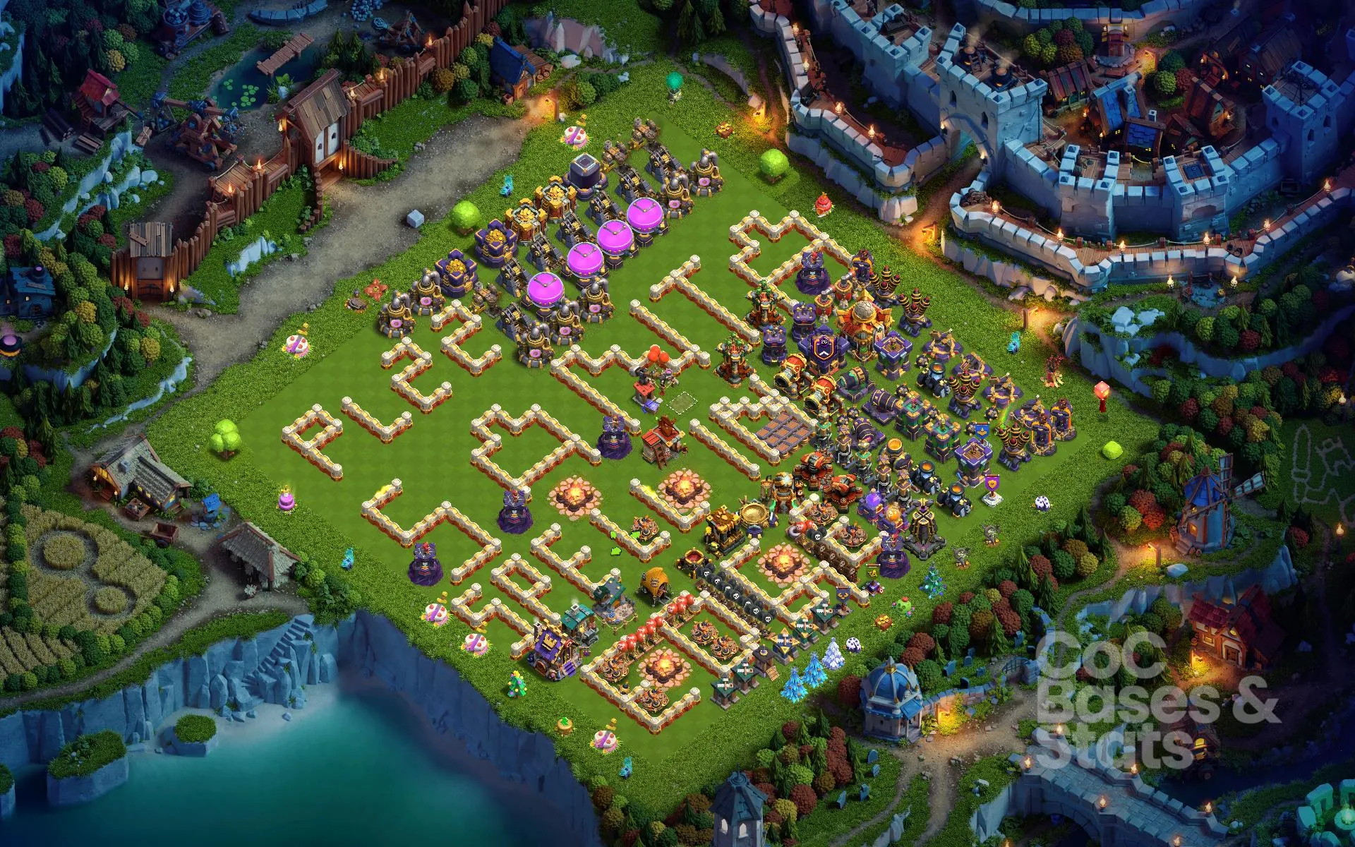 Village layout for Town Hall 16