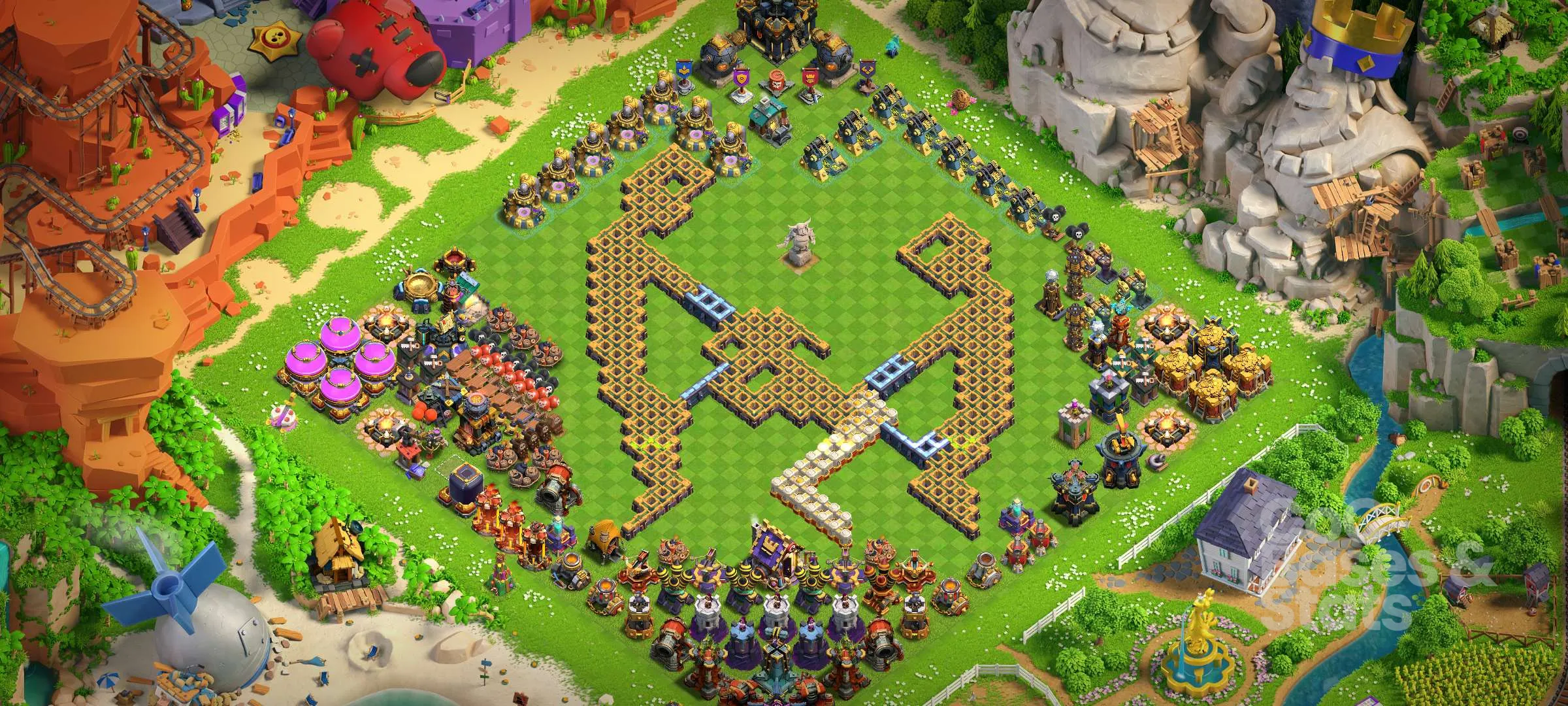 Village layout for Town Hall 17