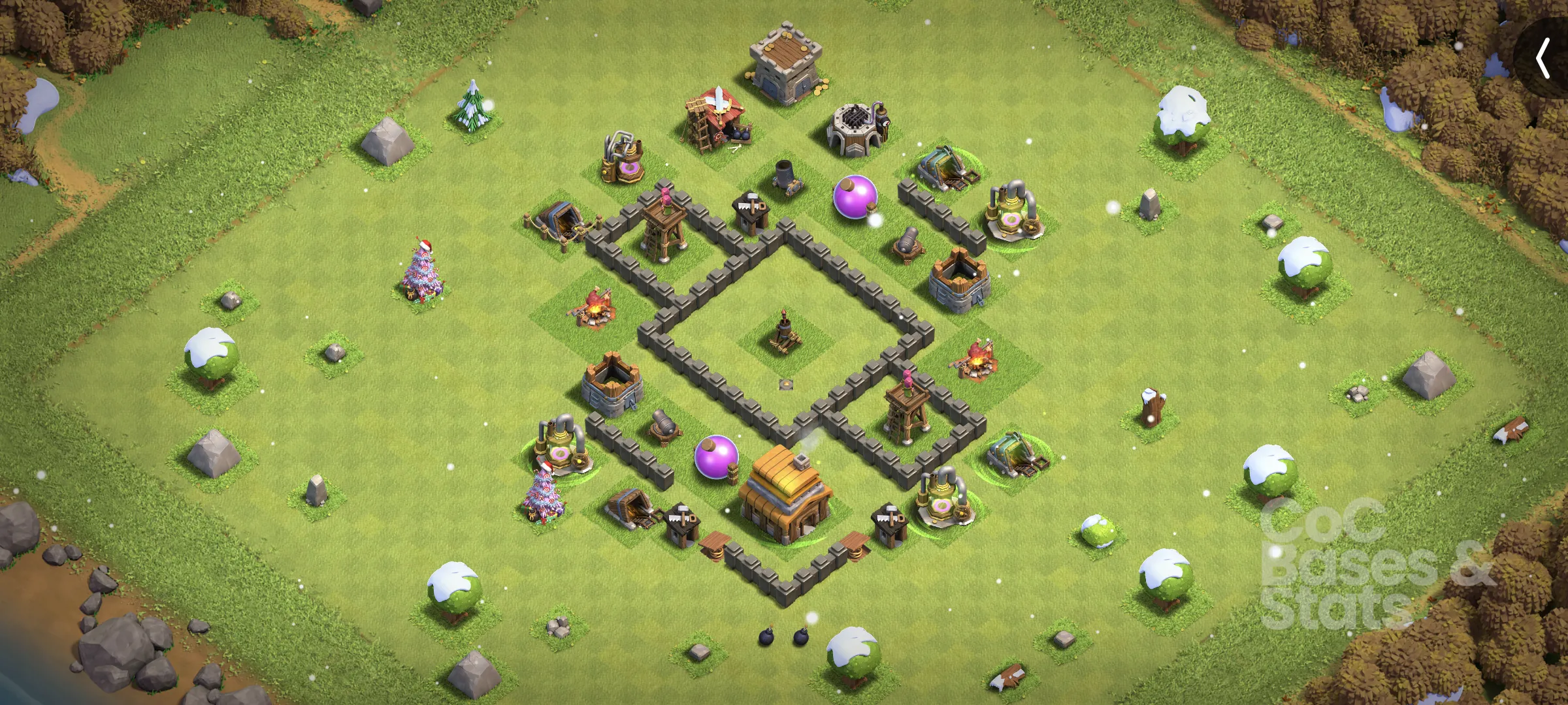 Village layout for Town Hall 4