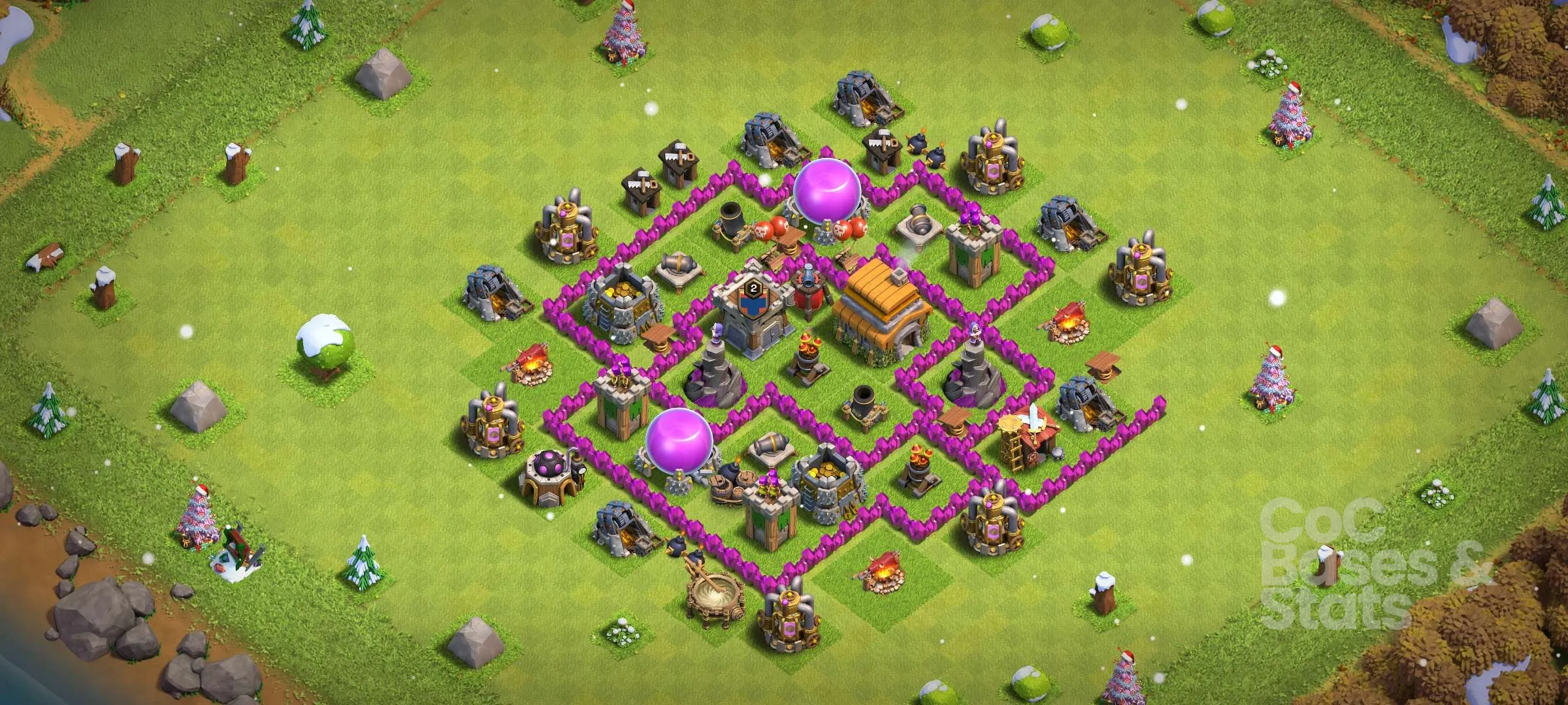 Village layout for Town Hall 6
