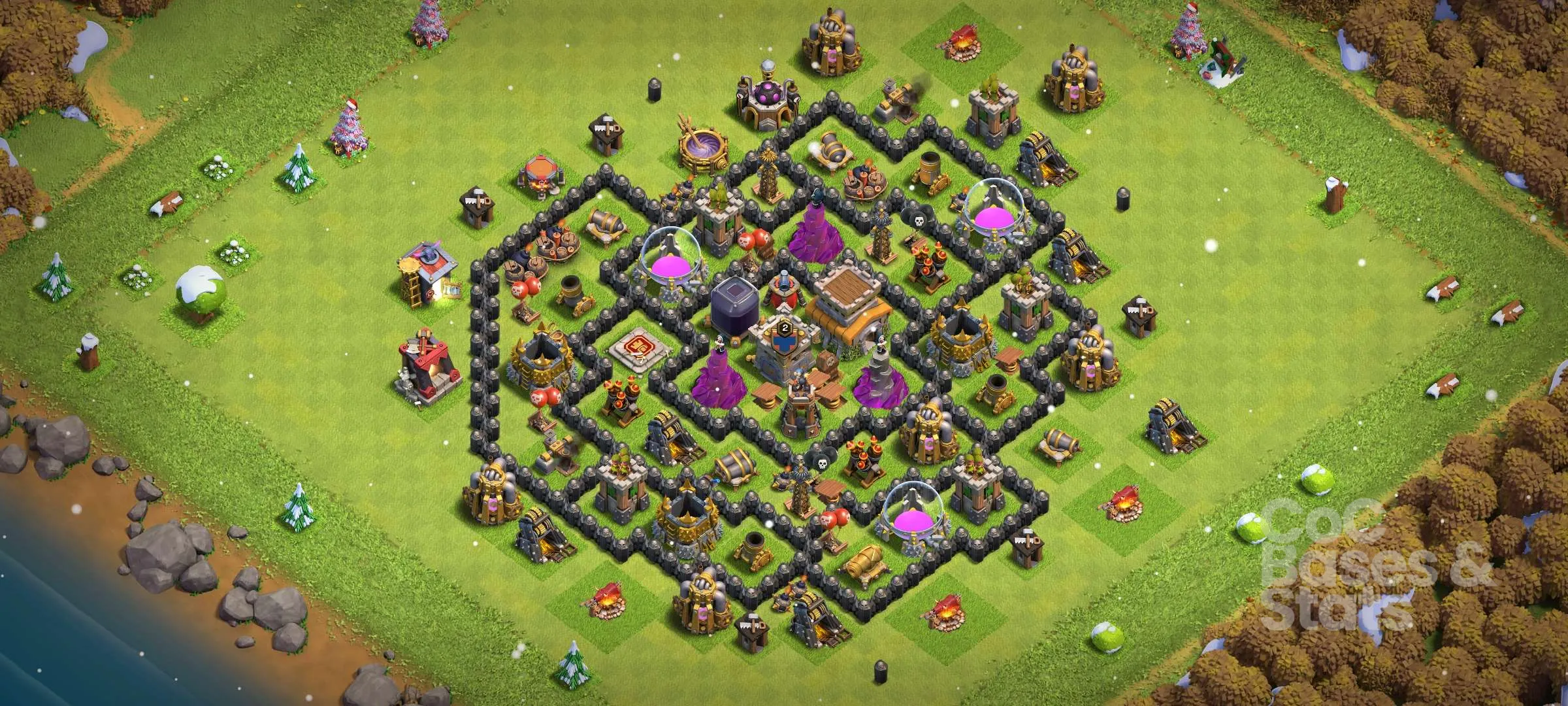 Village layout for Town Hall 8