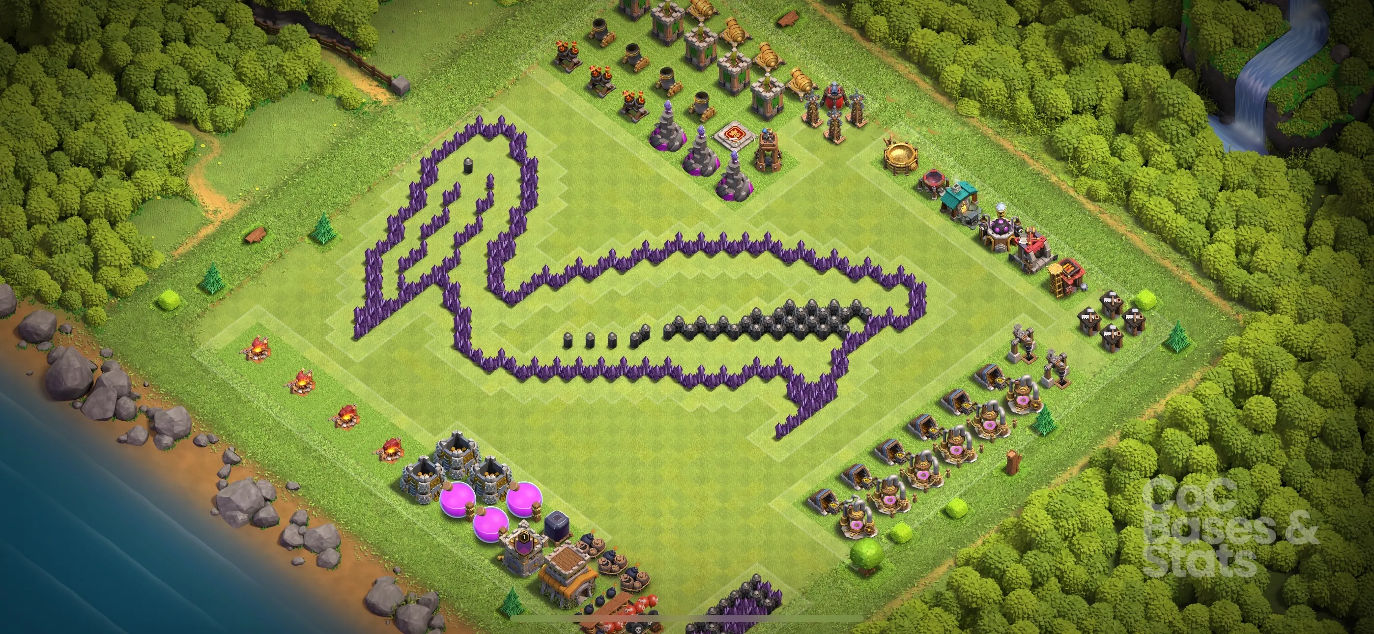 Village layout for Town Hall 8