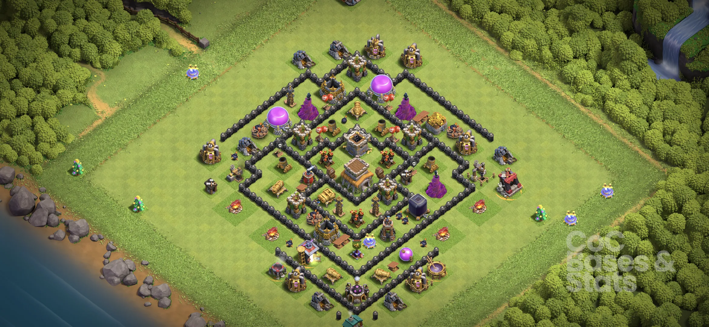 Village layout for Town Hall 8