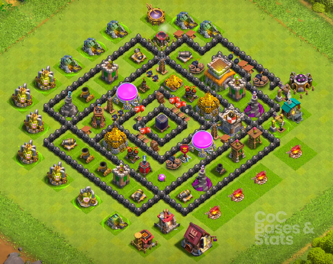 Village layout for Town Hall 8