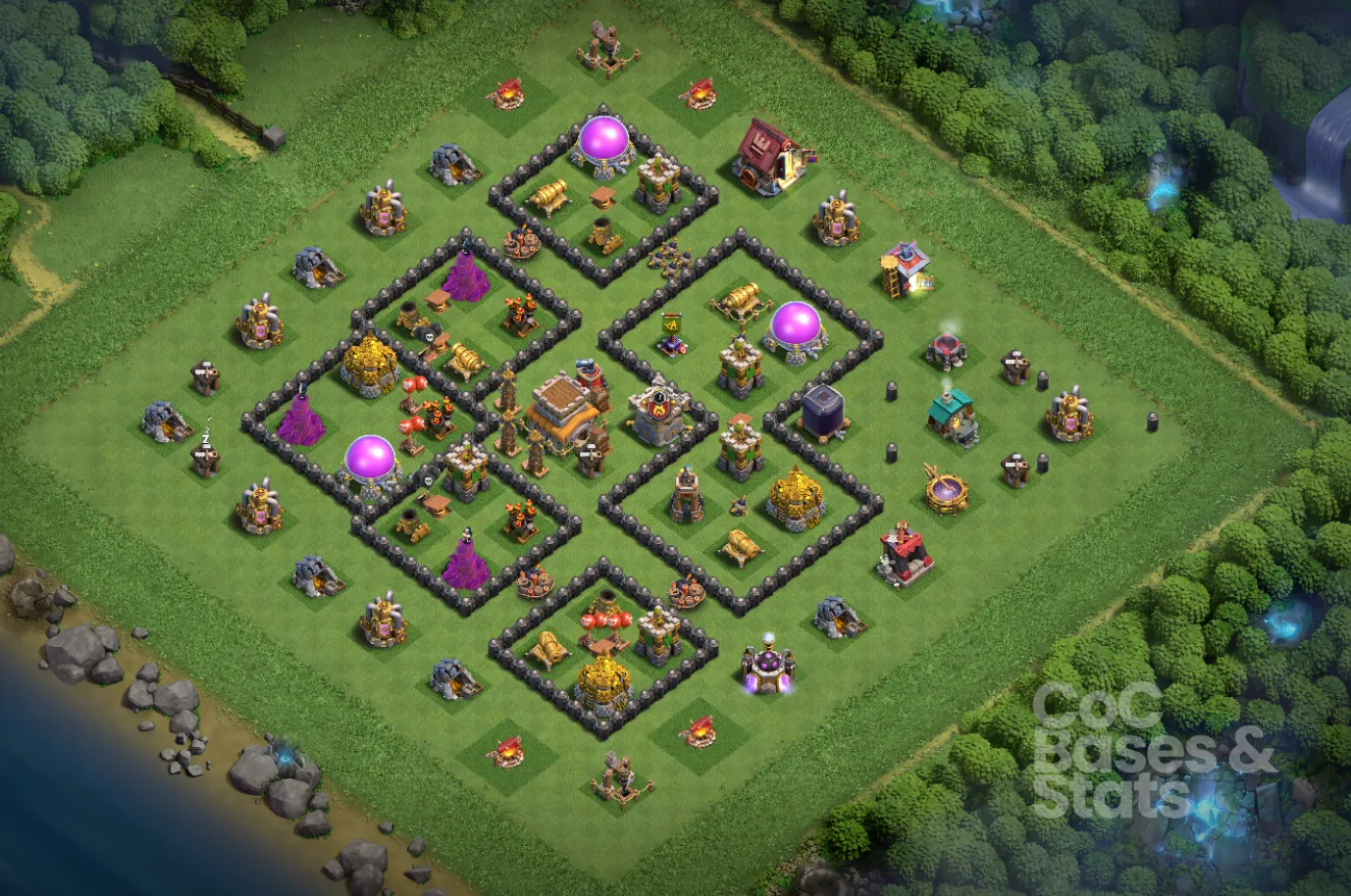 Village layout for Town Hall 8