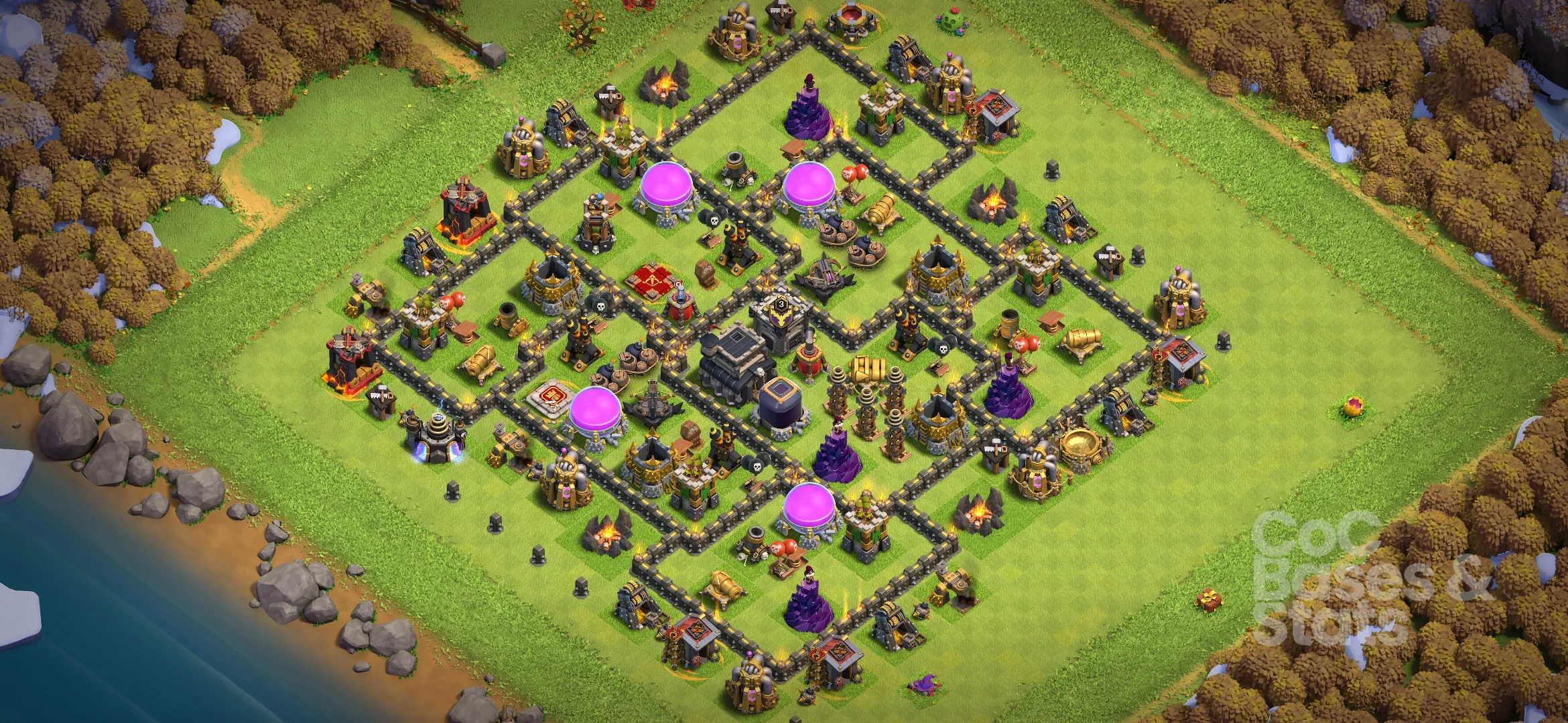 Village layout for Town Hall 9
