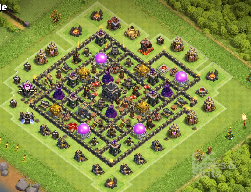 Village layout for Town Hall 9