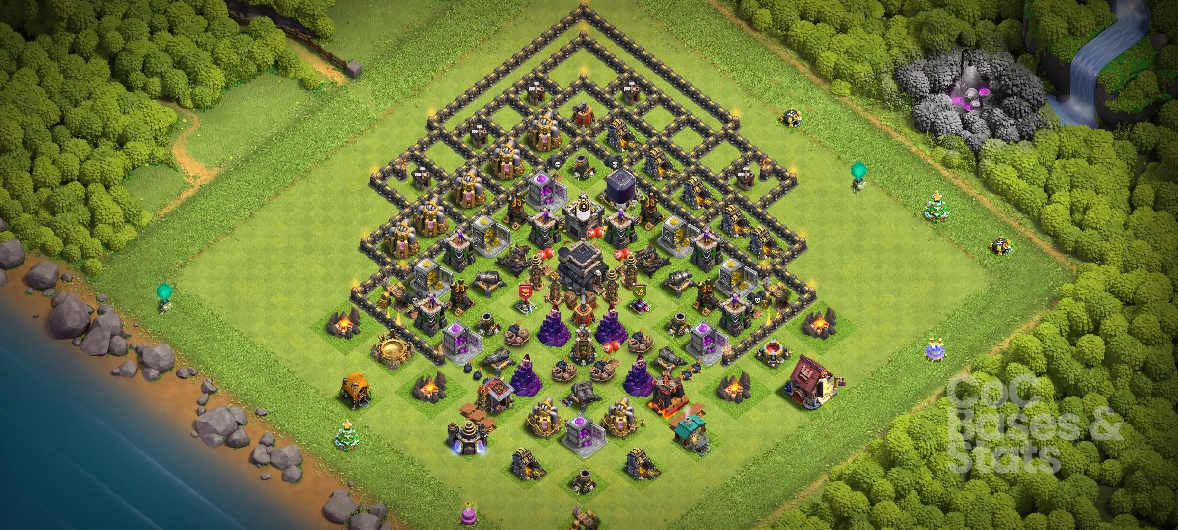 Village layout for Town Hall 9