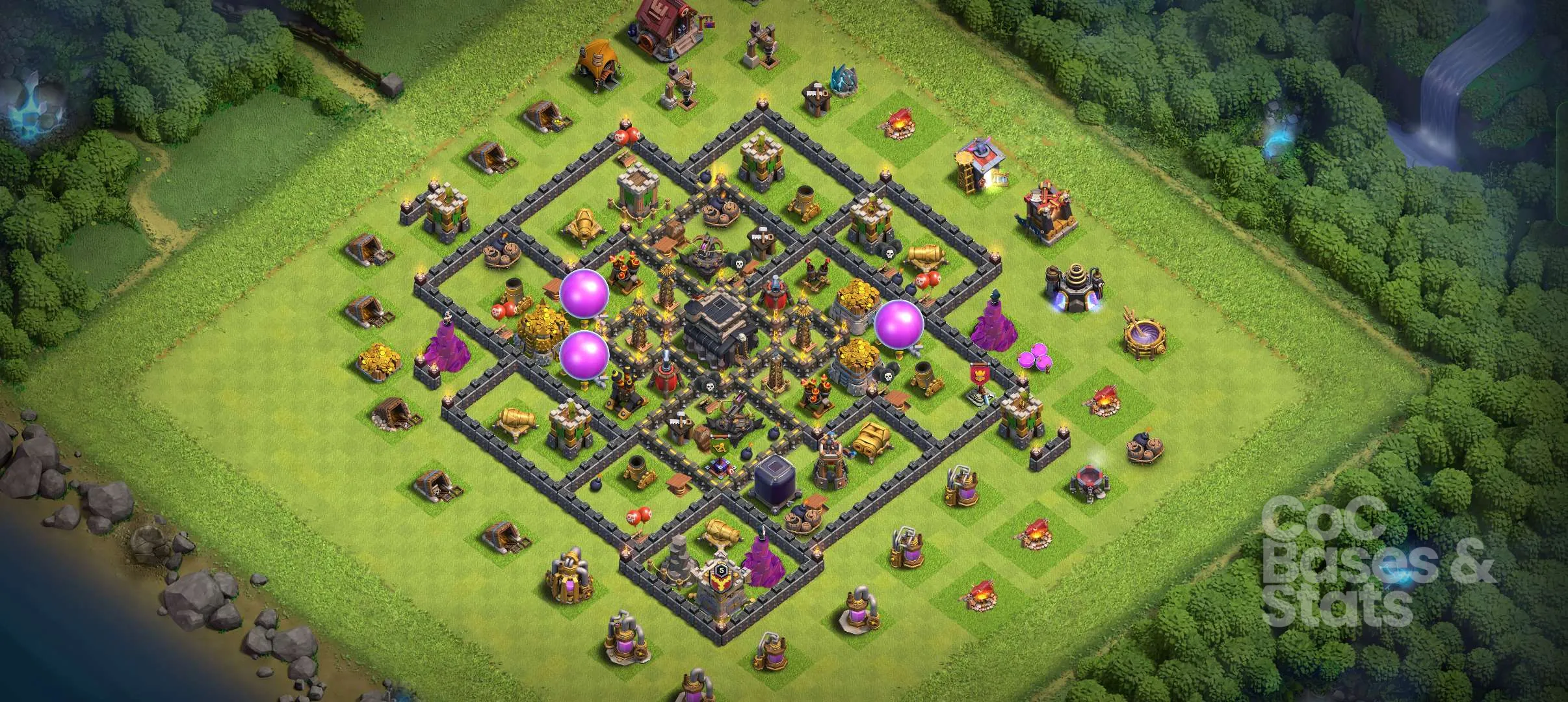 Village layout for Town Hall 9