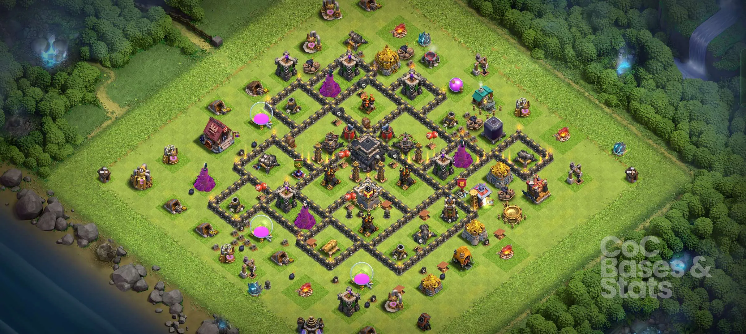 Village layout for Town Hall 9